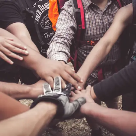 Image of hands in a circle