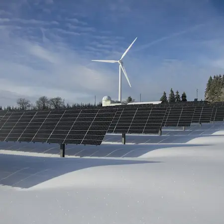 Image of Solar Farms and windmill